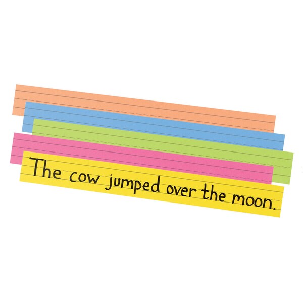 Sentence Strips, 3 x 24, Bright Colors, PK200